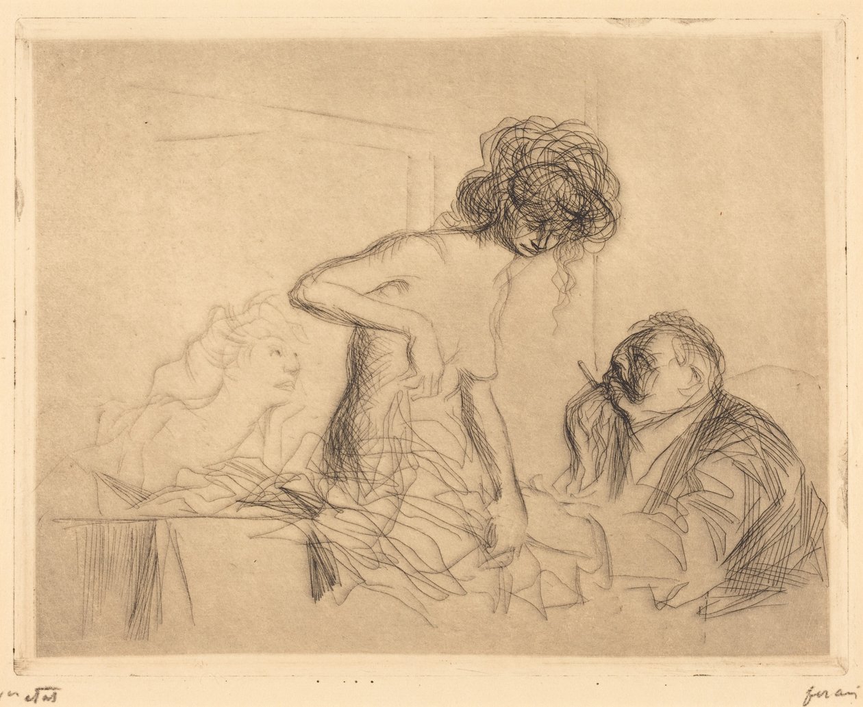 Em consultório particular (1.ª ilustração) (In a Private Room) (first plate) de Jean-Louis Forain