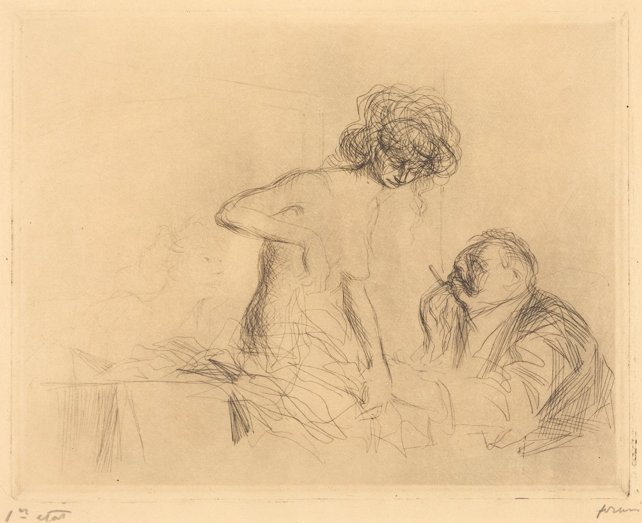 Em consultório particular (1.ª ilustração) (In a Private Room) (first plate) de Jean-Louis Forain