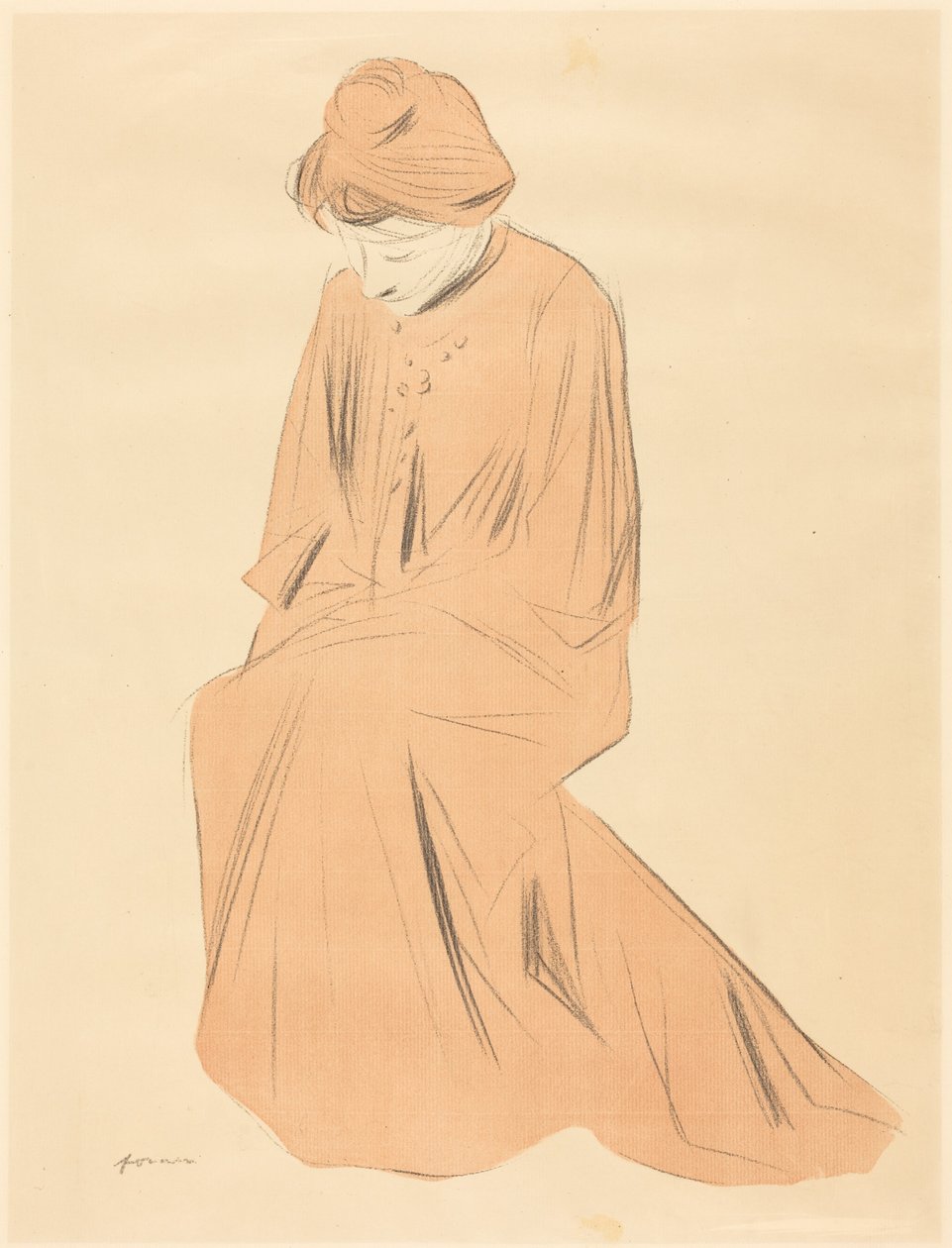 Estudo de uma mulher sentada de Jean-Louis Forain