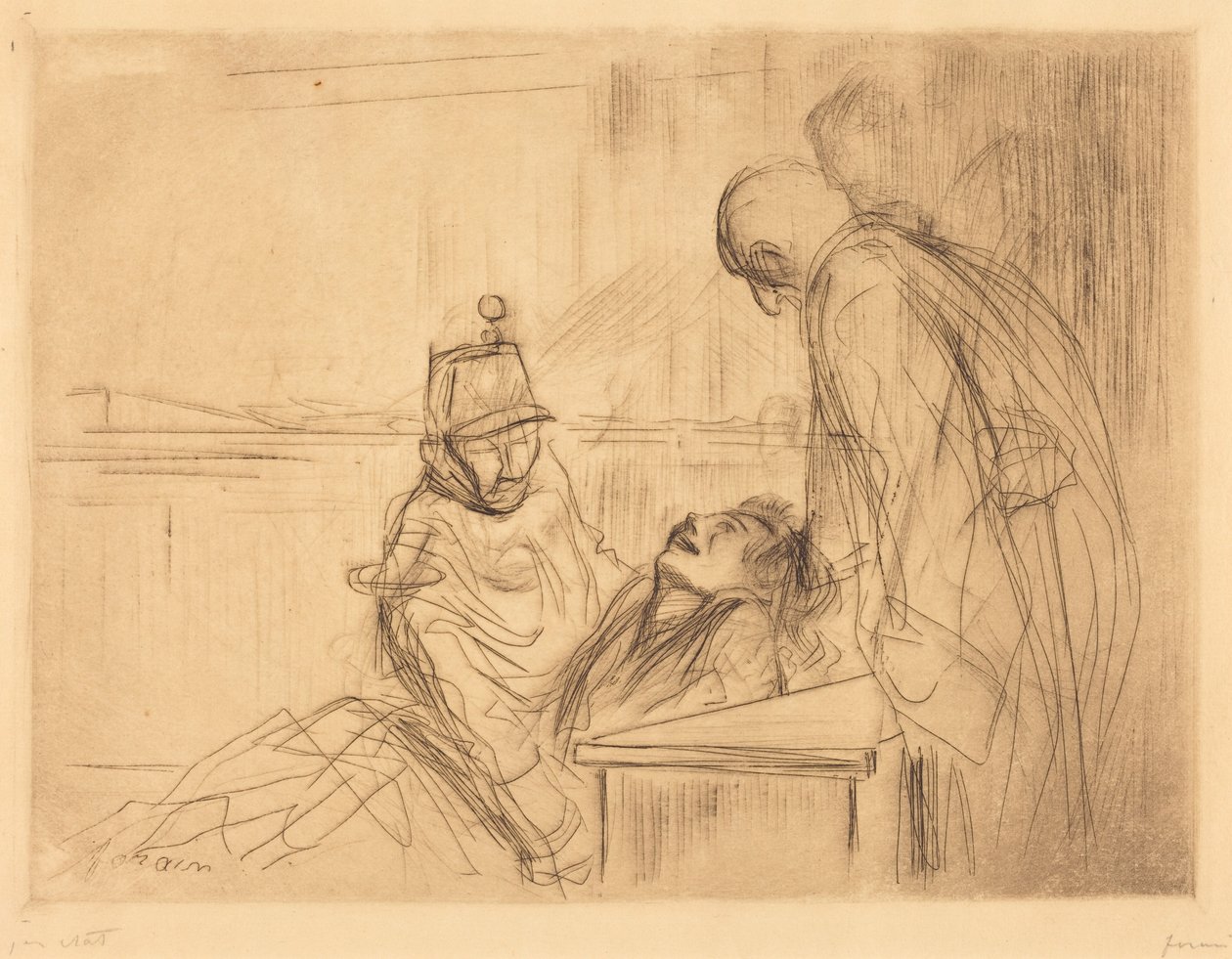 Desmaio na audiência (desmaio na audiência) de Jean-Louis Forain