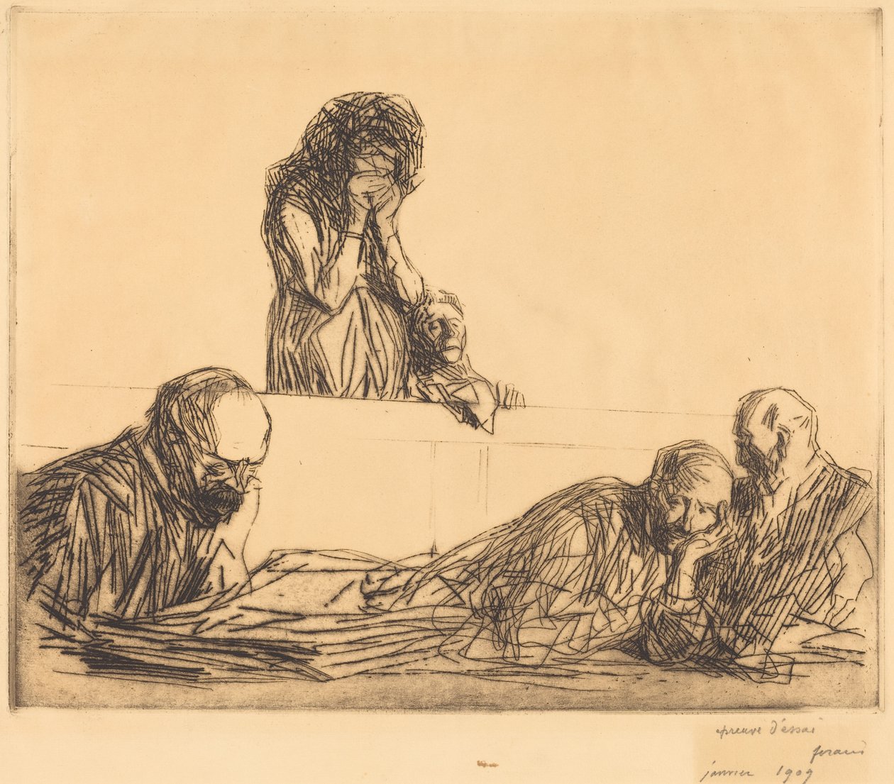Mãe solteira, primeira prancha de Jean-Louis Forain
