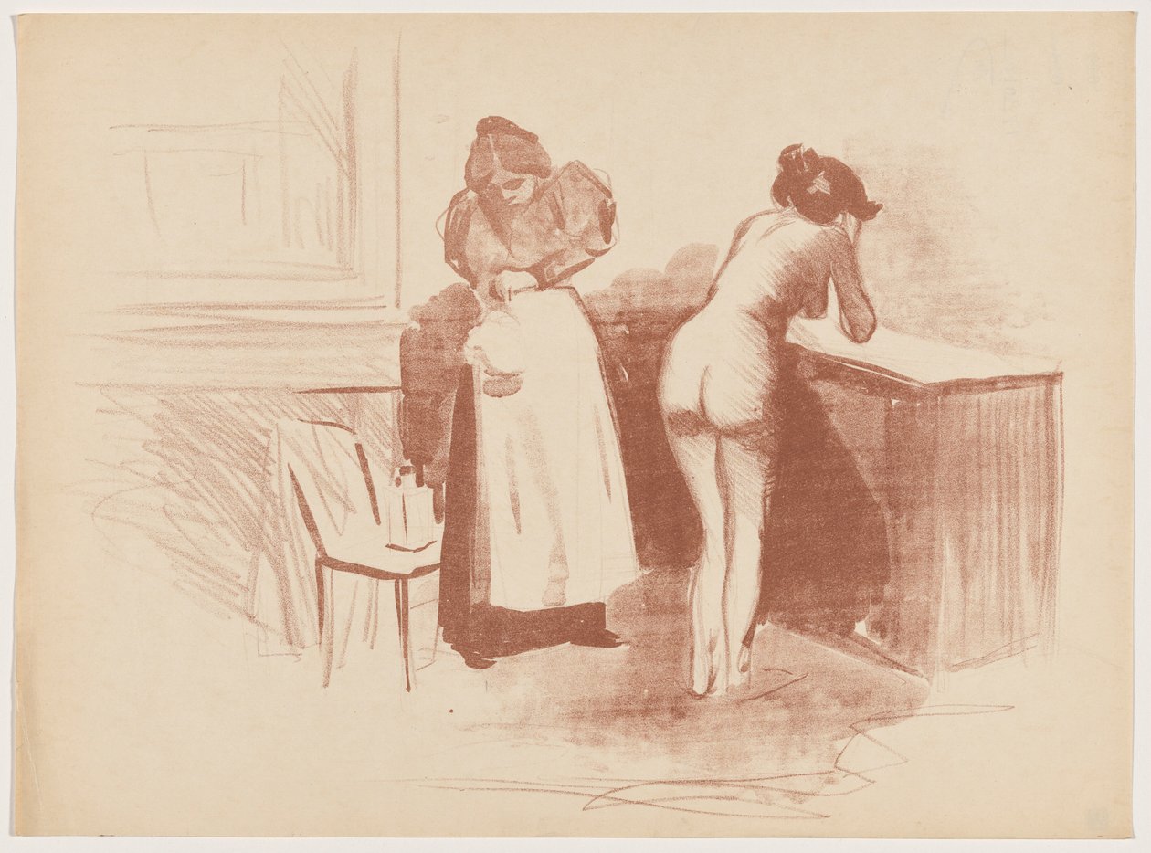 A fricção com a luva de crina de Jean-Louis Forain