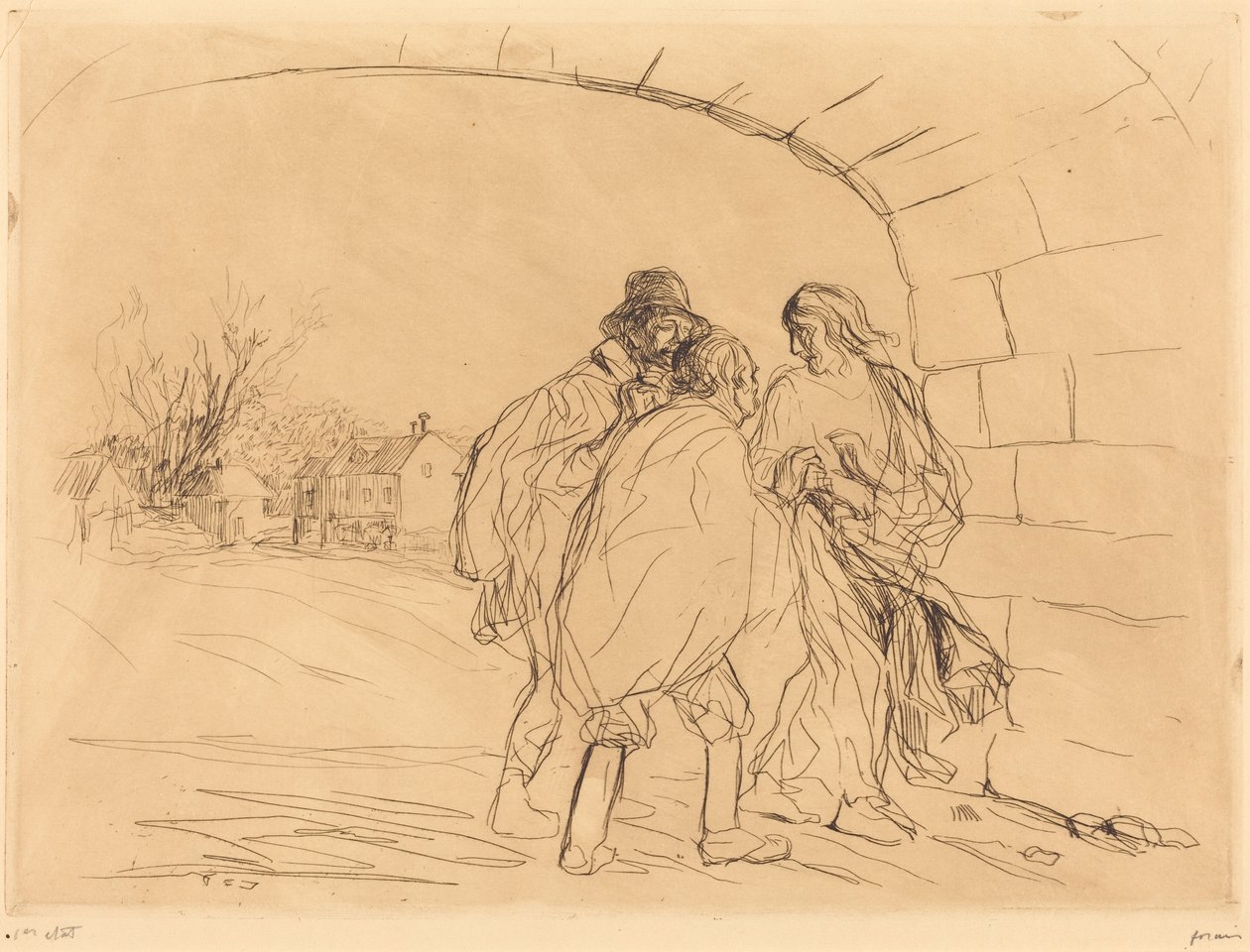 O encontro sob o arco (primeira prancha) de Jean-Louis Forain