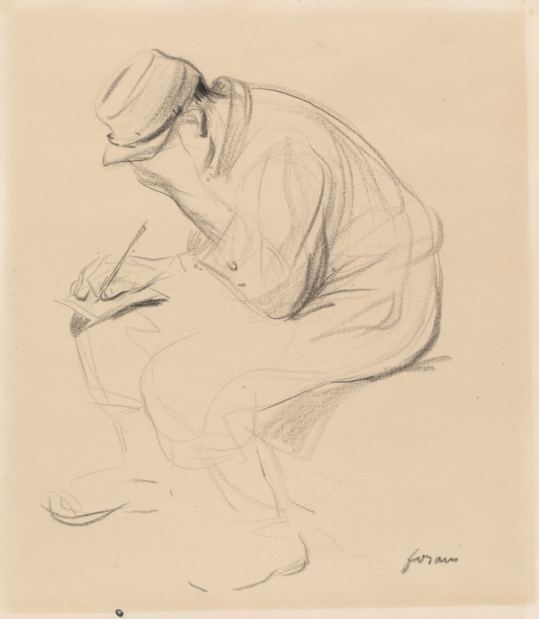 Le Poilu (soldado francês escrevendo para casa) de Jean-Louis Forain