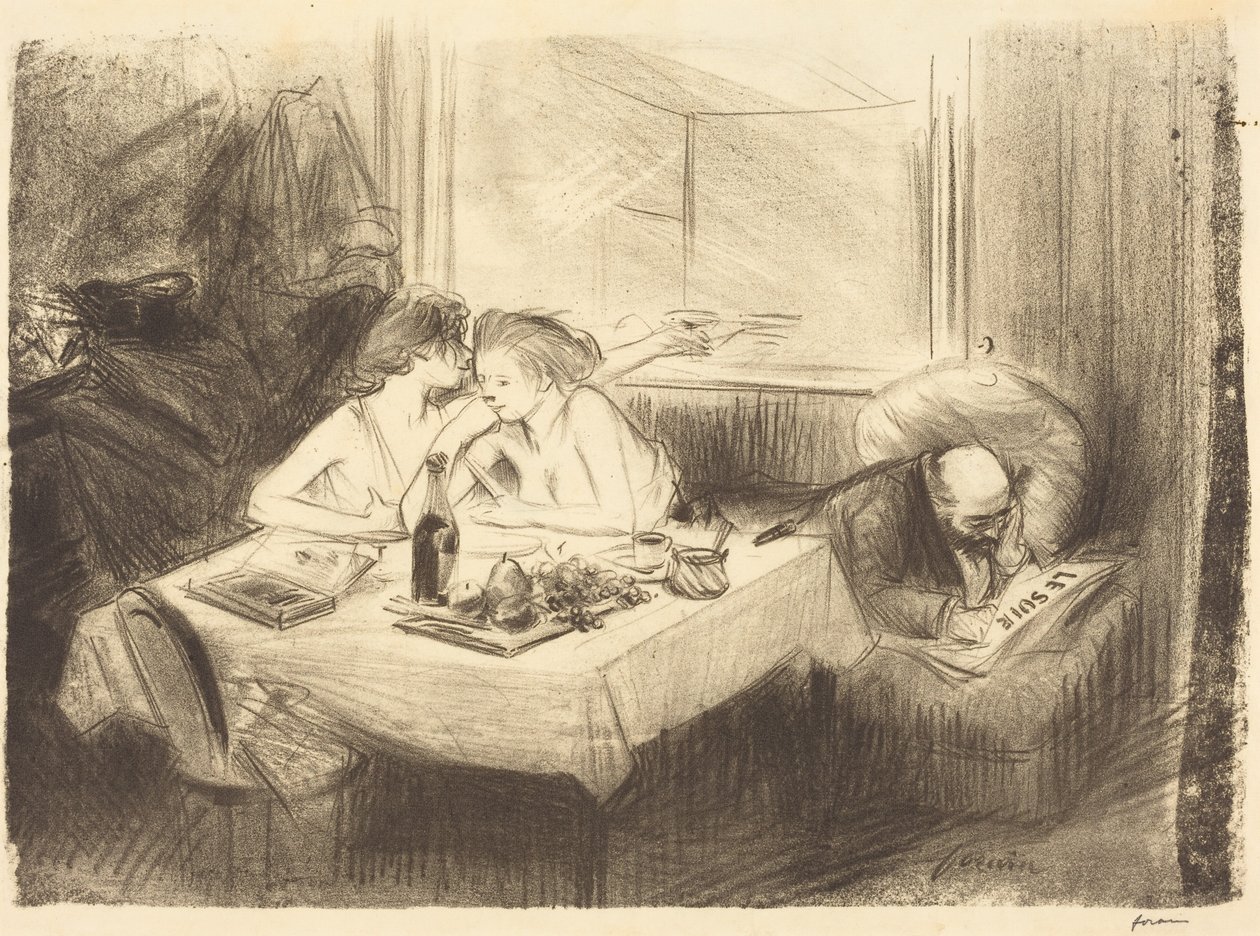 O gabinete privado (terceira prancha) de Jean-Louis Forain
