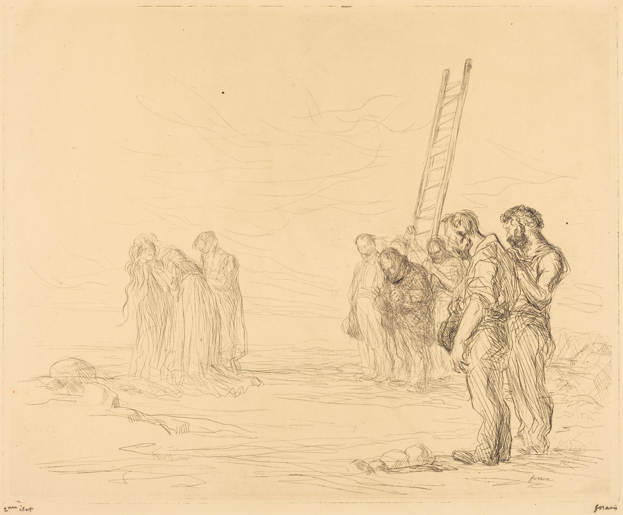 O Calvário (1.ª placa) (Calvary) (first plate) de Jean-Louis Forain