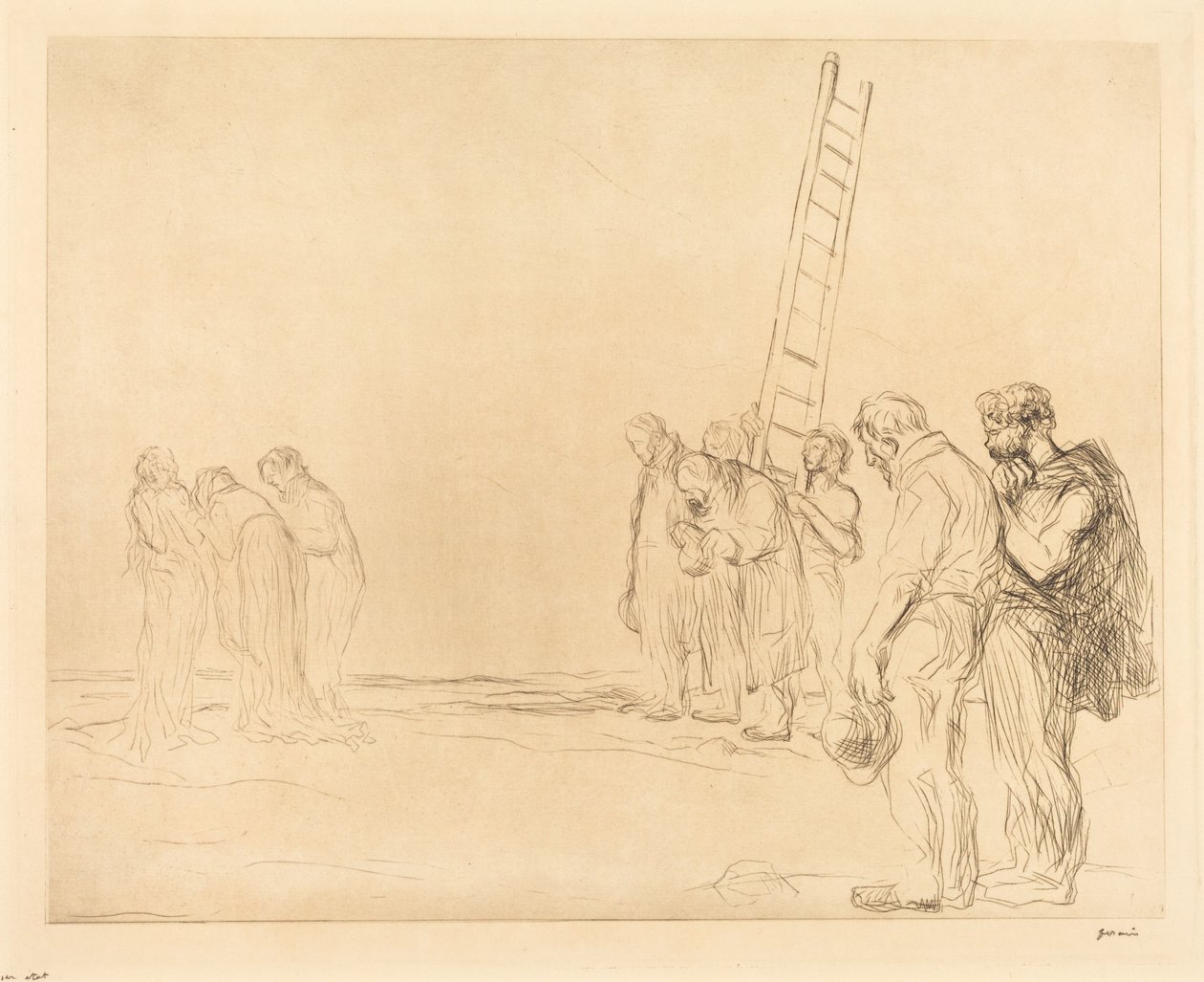 O Calvário (segunda prancha) de Jean-Louis Forain
