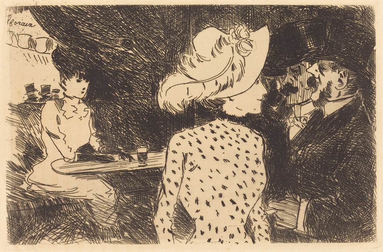 Les Folies-Bergère (lâmina rejeitada, 2.ª lámina) (The Folies Bergère) (lâmina rejeitada, segunda lámina) de Jean-Louis Forain