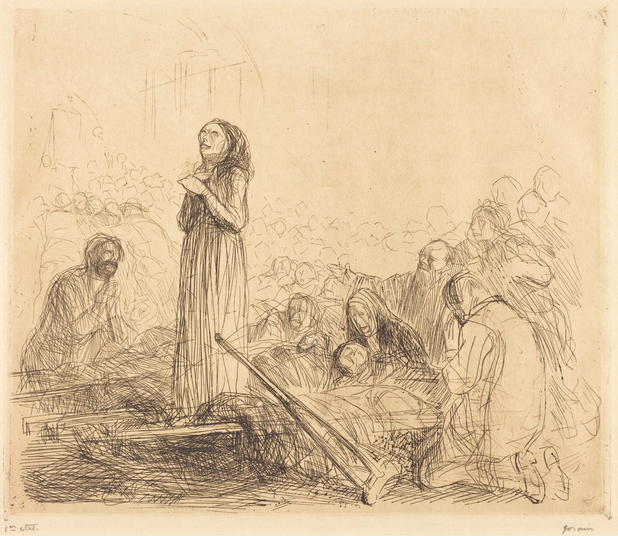 Lourdes, a milagrada (1.ª ilustração) (Lourdes, o Milagre) (primeira ilustração) de Jean-Louis Forain