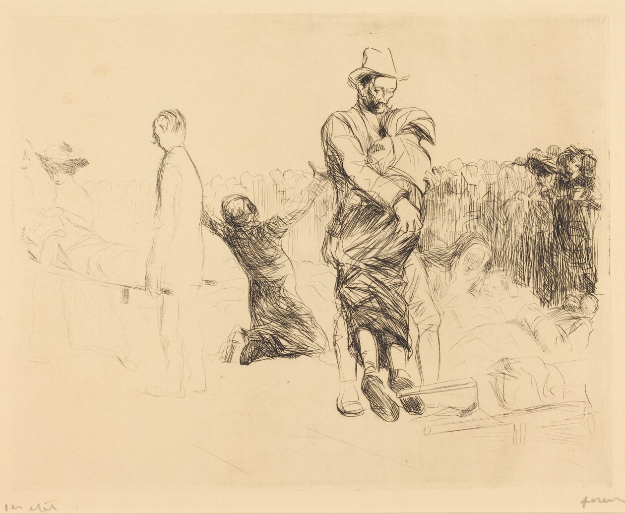 Lourdes, transporte das pessoas com paralisia (Lourdes, Transporte das Pessoas com Paralisia) de Jean-Louis Forain