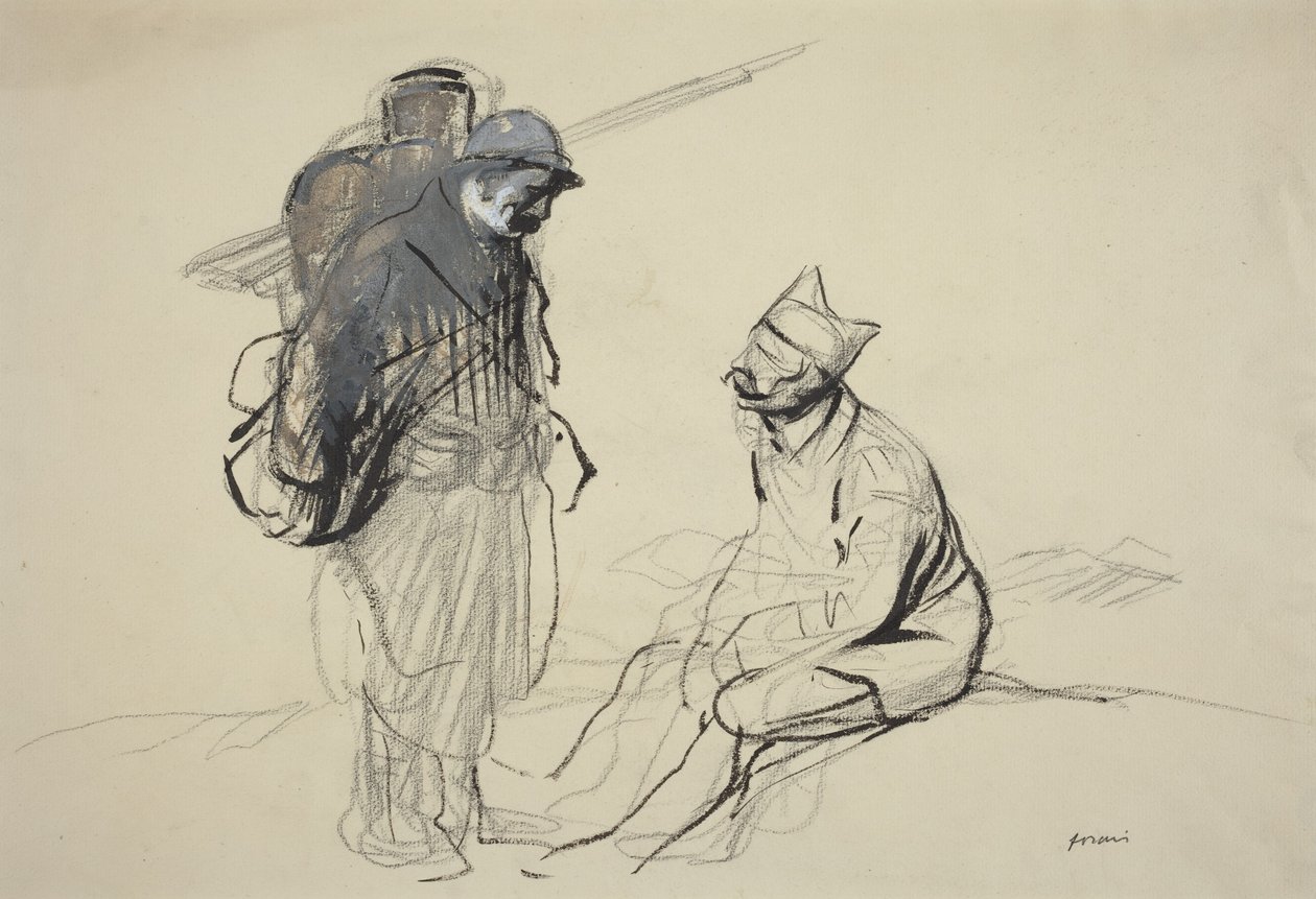 Poilu e Tommy a conversar de Jean-Louis Forain