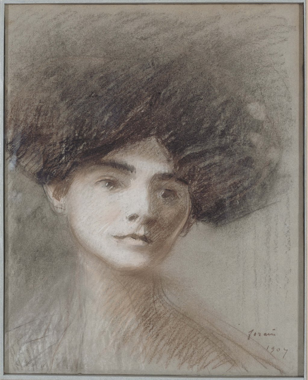 Retrato da Sra. Henri de Régnier, nascida Marie de Hérédia, 1907 de Jean-Louis Forain