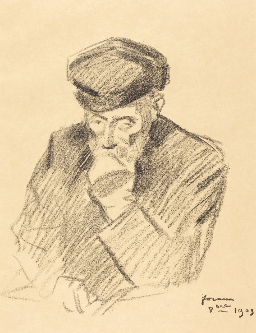 Retrato de Renoir (4.ª placa) (Portrait of Renoir) (fourth plate) de Jean-Louis Forain