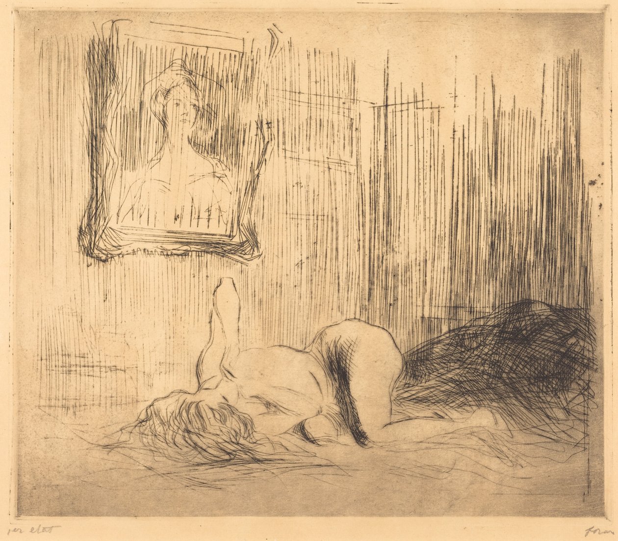 Na cama de Jean-Louis Forain
