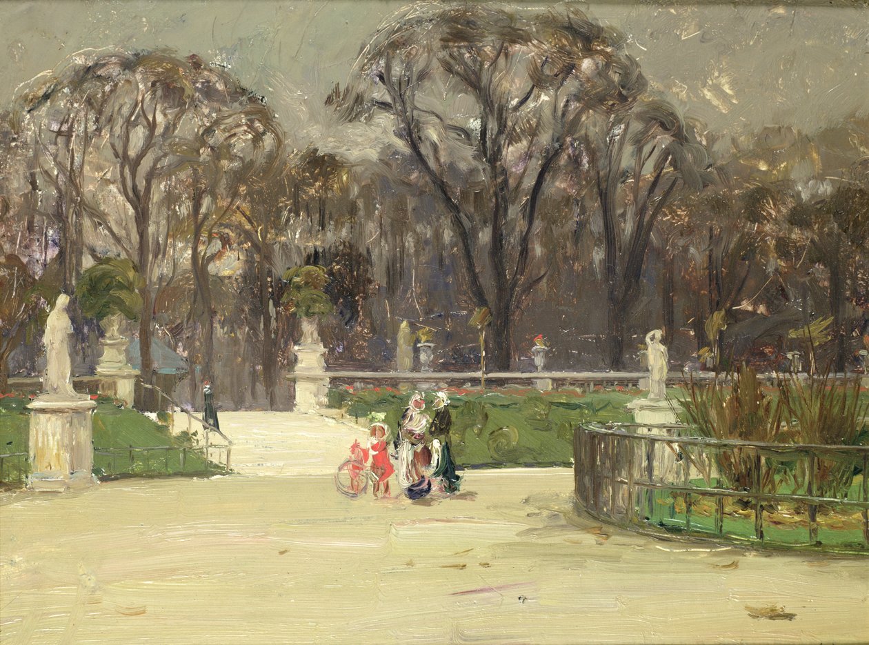 No Jardim do Luxemburgo (óleo sobre tela) de Jean Louis Lefort