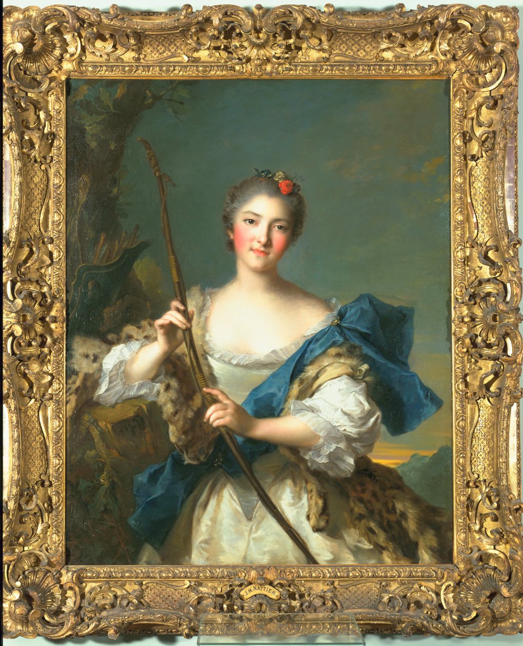 Mademoiselle de Migieu como Diana, 1742 de Jean Marc Nattier