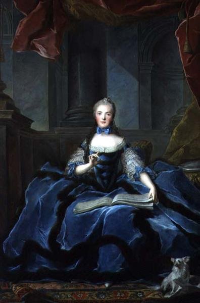 Um retrato de Marie Adelaide (1759-1802) Filha de Luís XV (óleo sobre tela) de Jean Marc Nattier