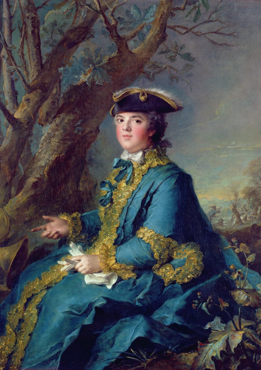 Louise-Elisabeth de France (1729-59) Infanta da Espanha, então Duquesa de Parma de Jean Marc Nattier