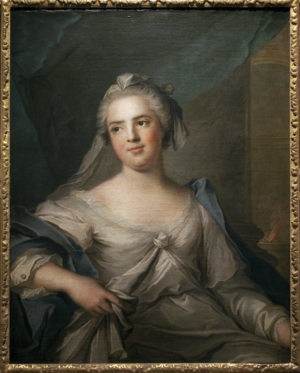 Madame Infante in vestale - Pintura de Jean Marc (Jean-Marc) Nattier (1685-1766), óleo sobre tela, art francais século XVIII - Musee des Beaux Arts de Pau de Jean Marc Nattier