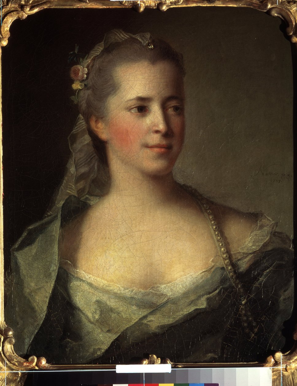 Retrato de uma Senhora. Pintura de Jean Marc Nattier (Jean-Marc Nattier de Jean Marc Nattier