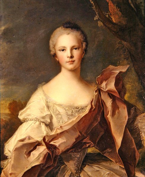 Retrato de uma Senhora (óleo sobre tela) de Jean Marc Nattier