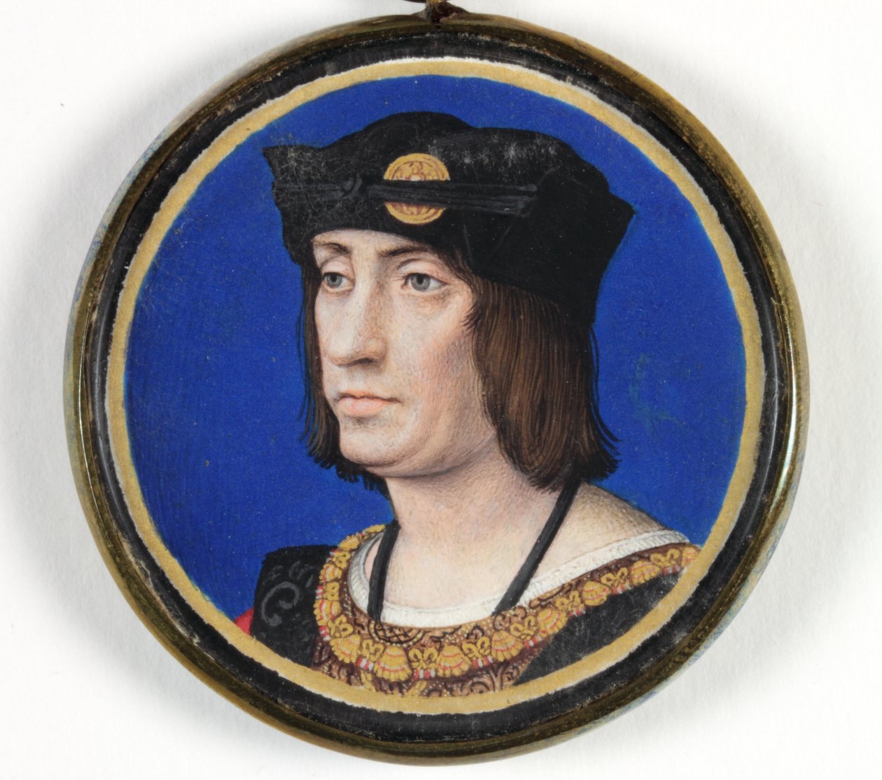 Rei Luís XII de França (aguarela e corpinho em velino) de Jean (attr.to) Perreal
