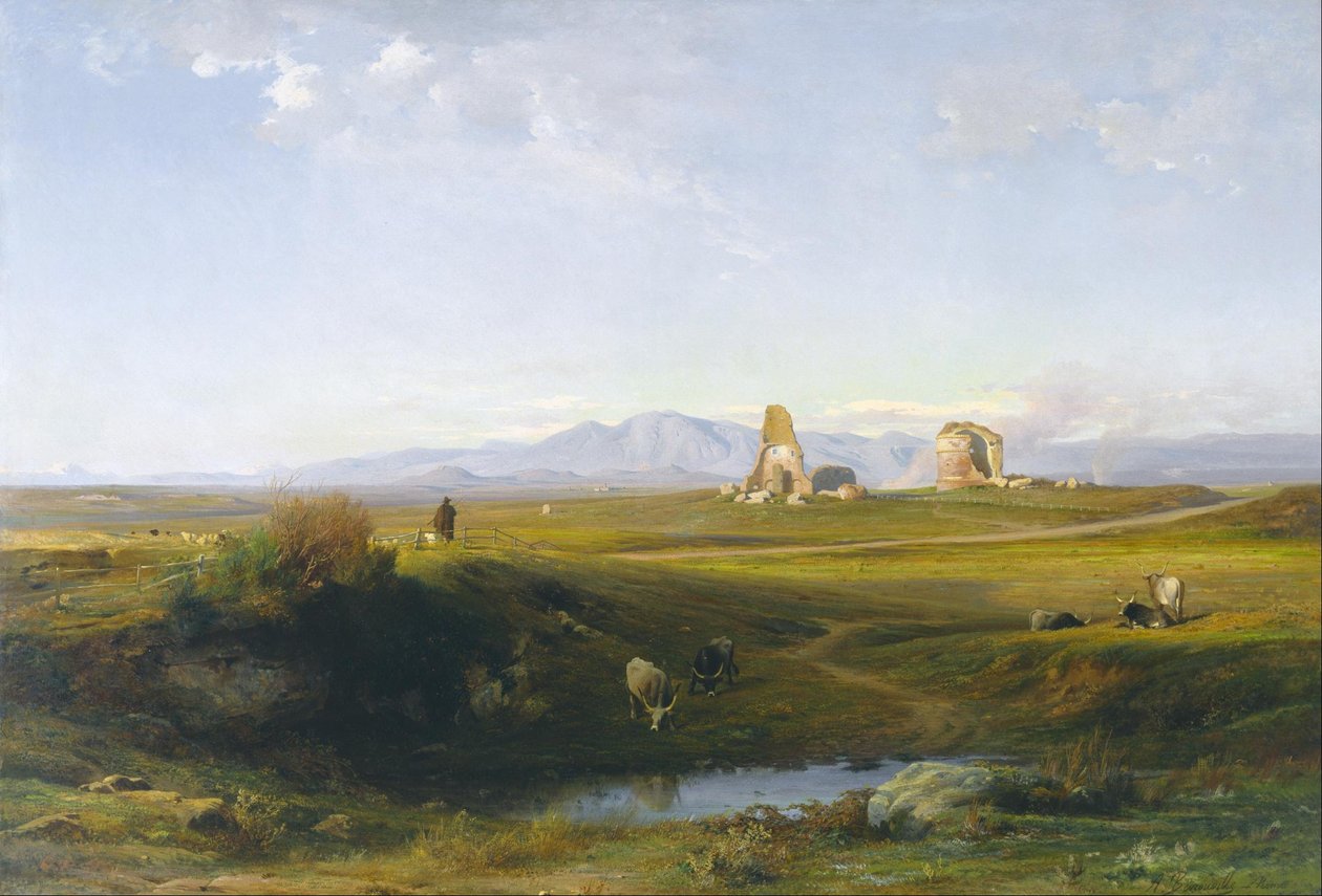 Uma visão do campo romano de Jean Achille Benouville