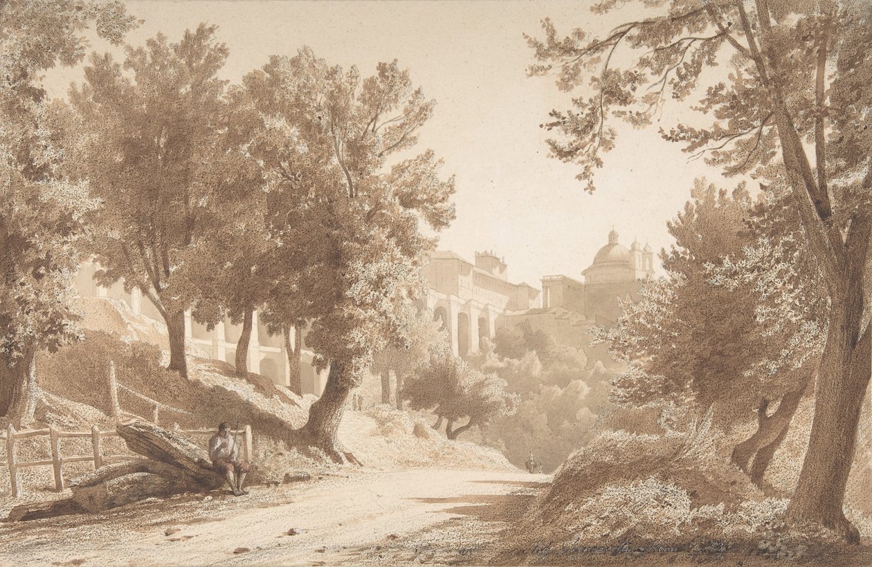 Vista de Ariccia, 1853. de Jean Achille Benouville