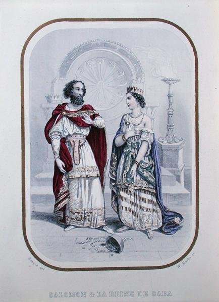 Rei Salomão e a Rainha de Sabá, ilustração do 