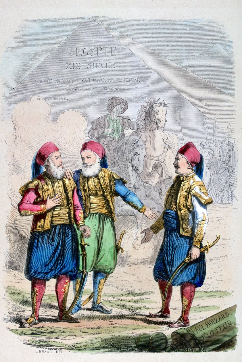 Uma impressão do Egito do século XIX, 1847 de Jean Adolphe Beauce