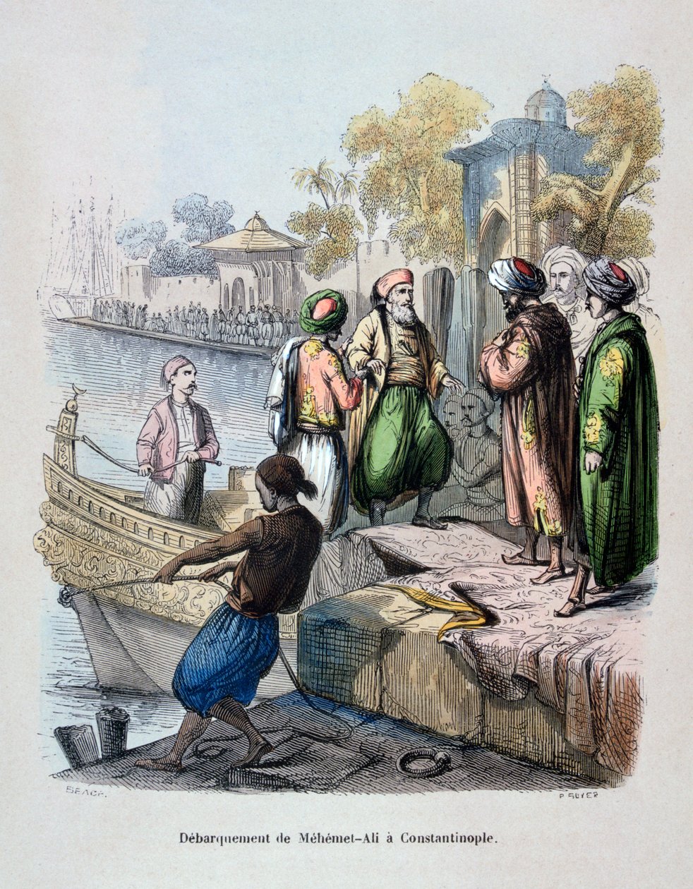 Mahomet Ali Chegando em Constantinopla, c1847. de Jean Adolphe Beauce
