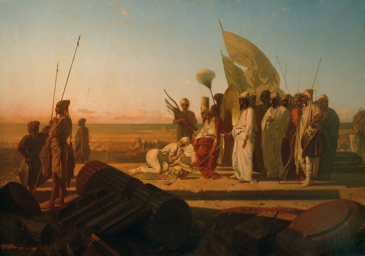 Xerxes no Helesponto de Jean Adrien Guignet