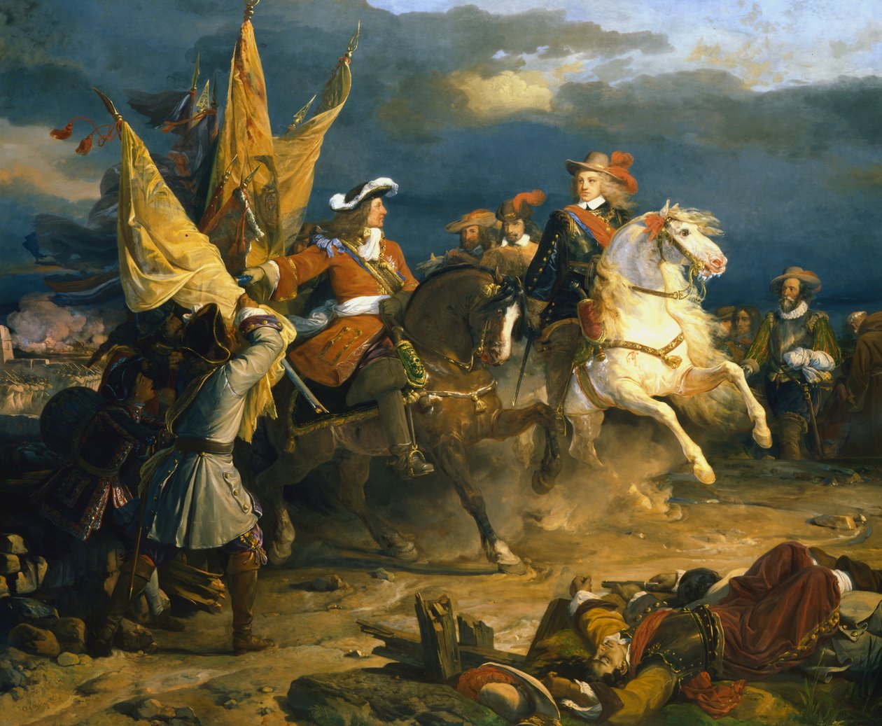 A Batalha de Villa Viciosa, 11 de dezembro de 1710, século XIX de Jean Alaux