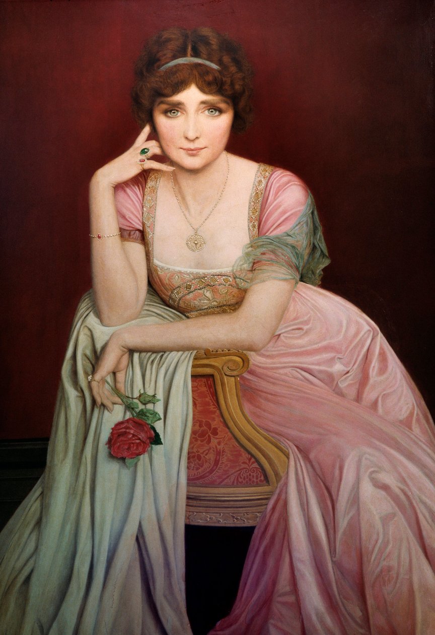 Retrato da cantora Genevieve Vix (1879-1939) pintura de Jean Alex Coraboeuf (1870-1947) 1906 Nantes, Musee des Beaux Arts de Jean Alexandre Coraboeuf