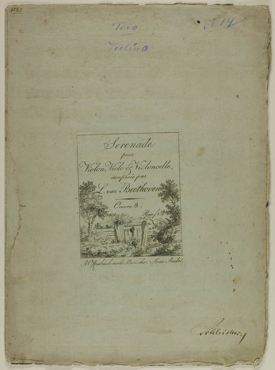 Serenata para violino, viola e violoncelo, composta por Ludwig von Beethoven de Jean Andre