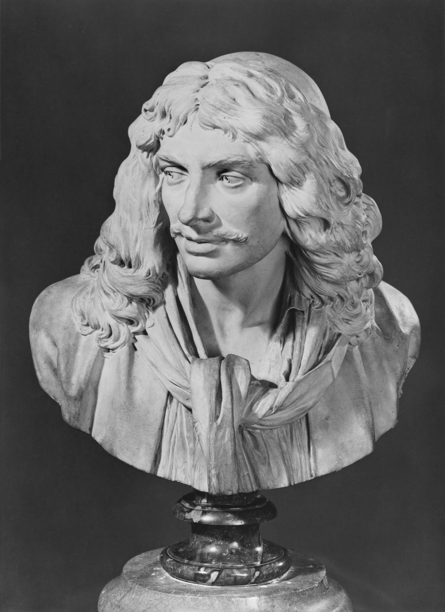 Busto de Jean-Baptiste Poquelin, conhecido como Molière, 1781 (terracota) de Jean Antoine Houdon