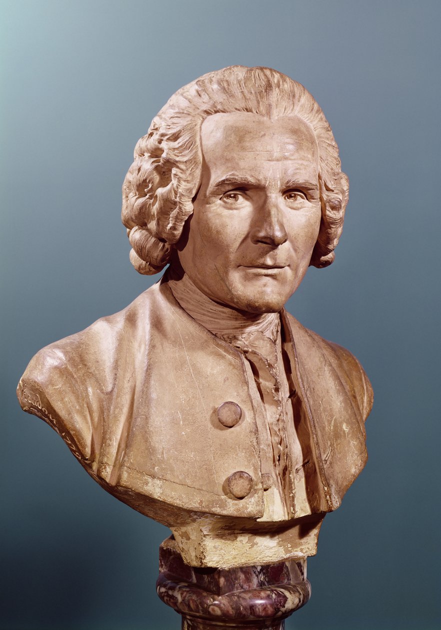 Busto de Jean-Jacques Rousseau (1712-1778) (terracota) de Jean Antoine Houdon