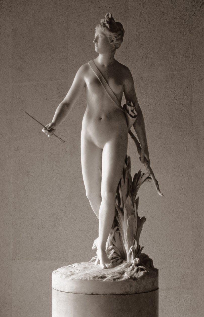 Diana, a Caçadora, 1780 (mármore) de Jean Antoine Houdon