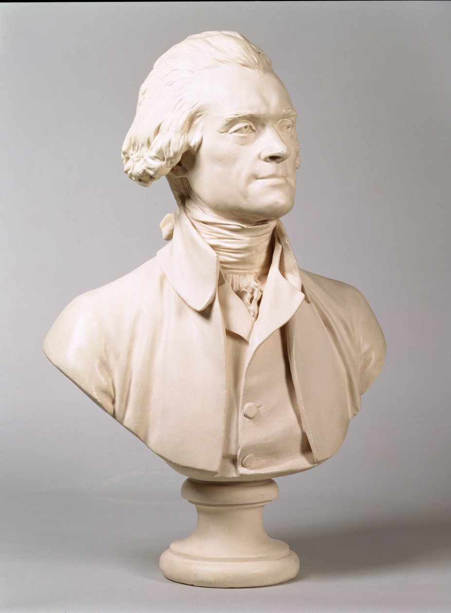 Thomas Jefferson (1743-1826) 1789 (gesso) de Jean Antoine Houdon