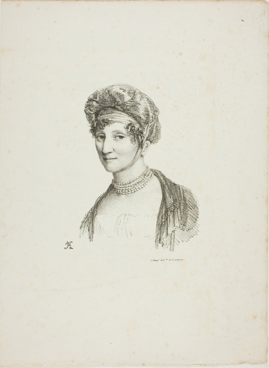 Retrato de uma mulher em um turbante de Jean Antoine Laurent