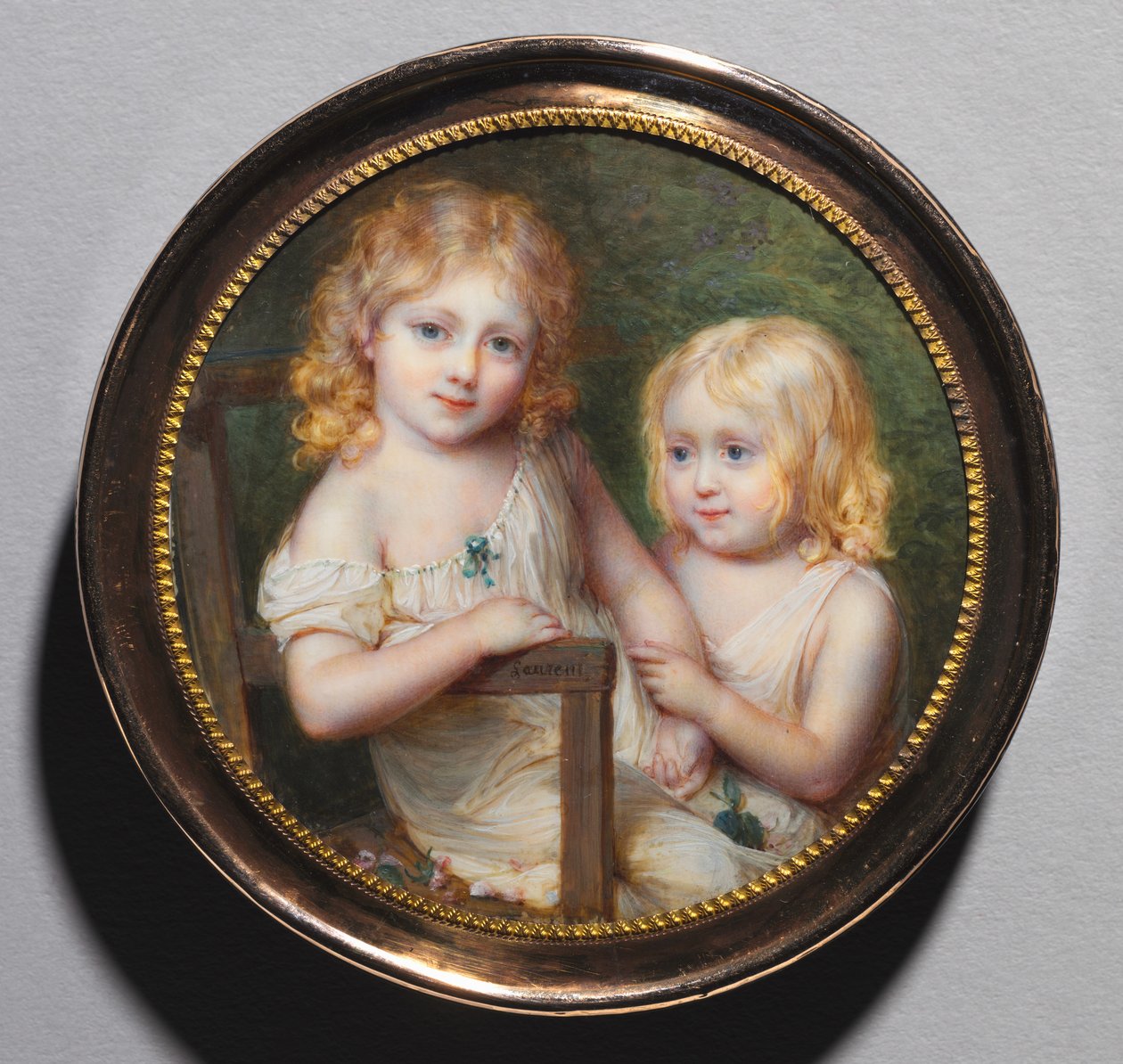 Retrato dos Artistas Filhos Emma e Paul, c. 1795 de Jean Antoine Laurent