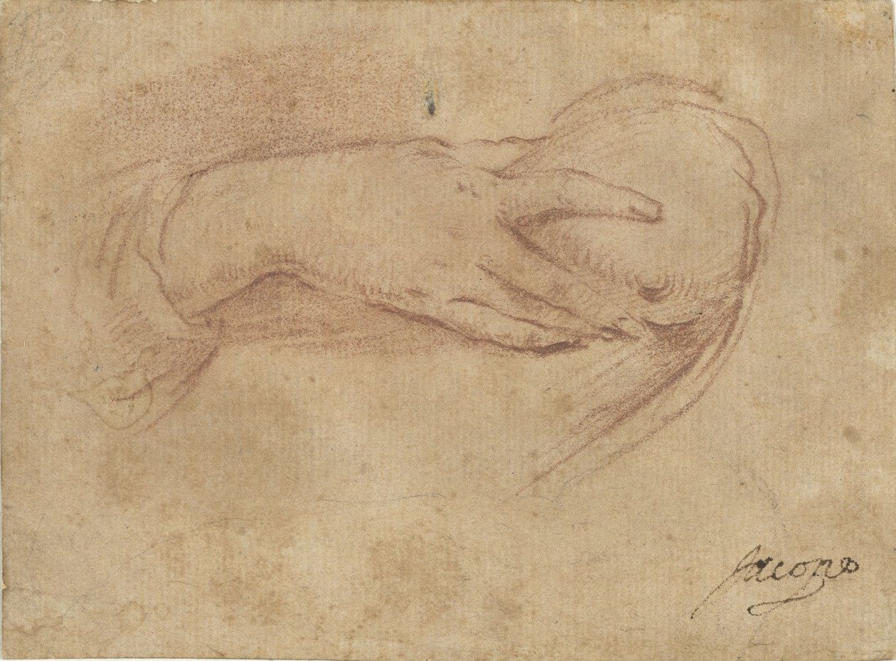 Mão num peito de Jean Antoine Watteau (rejected attribution)