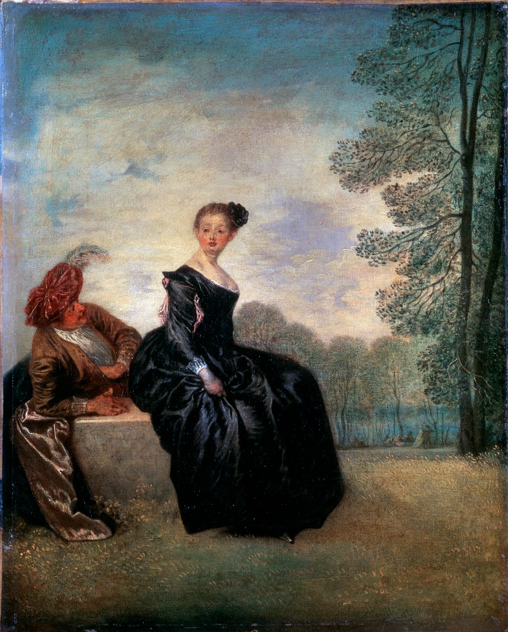 Uma mulher caprichosa La Boudeuse, 1718. de Jean Antoine Watteau