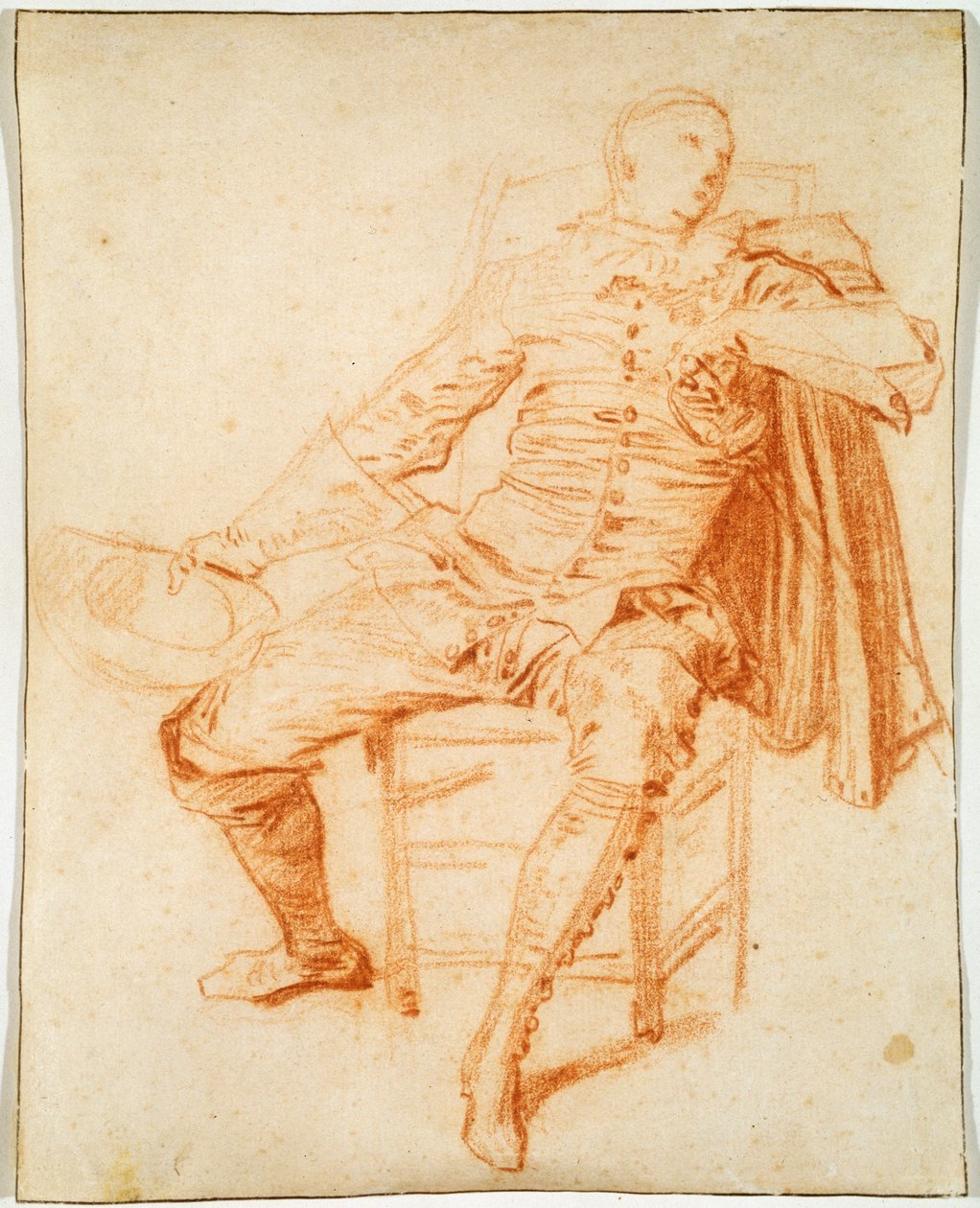 Ator da Comédie Italienne Crispin, início do século XX de Jean Antoine Watteau