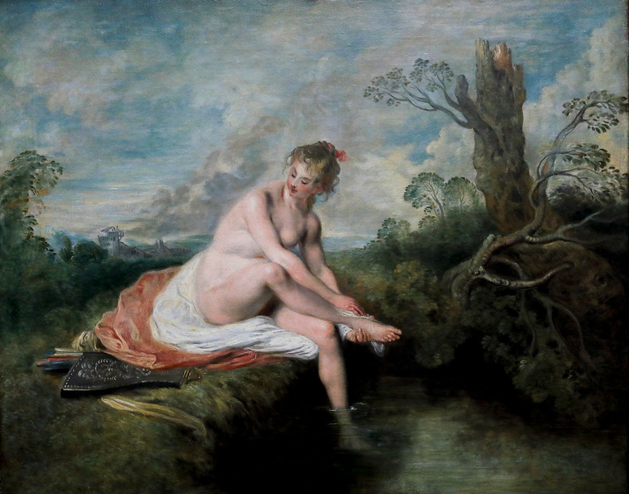 Diana no seu banho de Jean Antoine Watteau