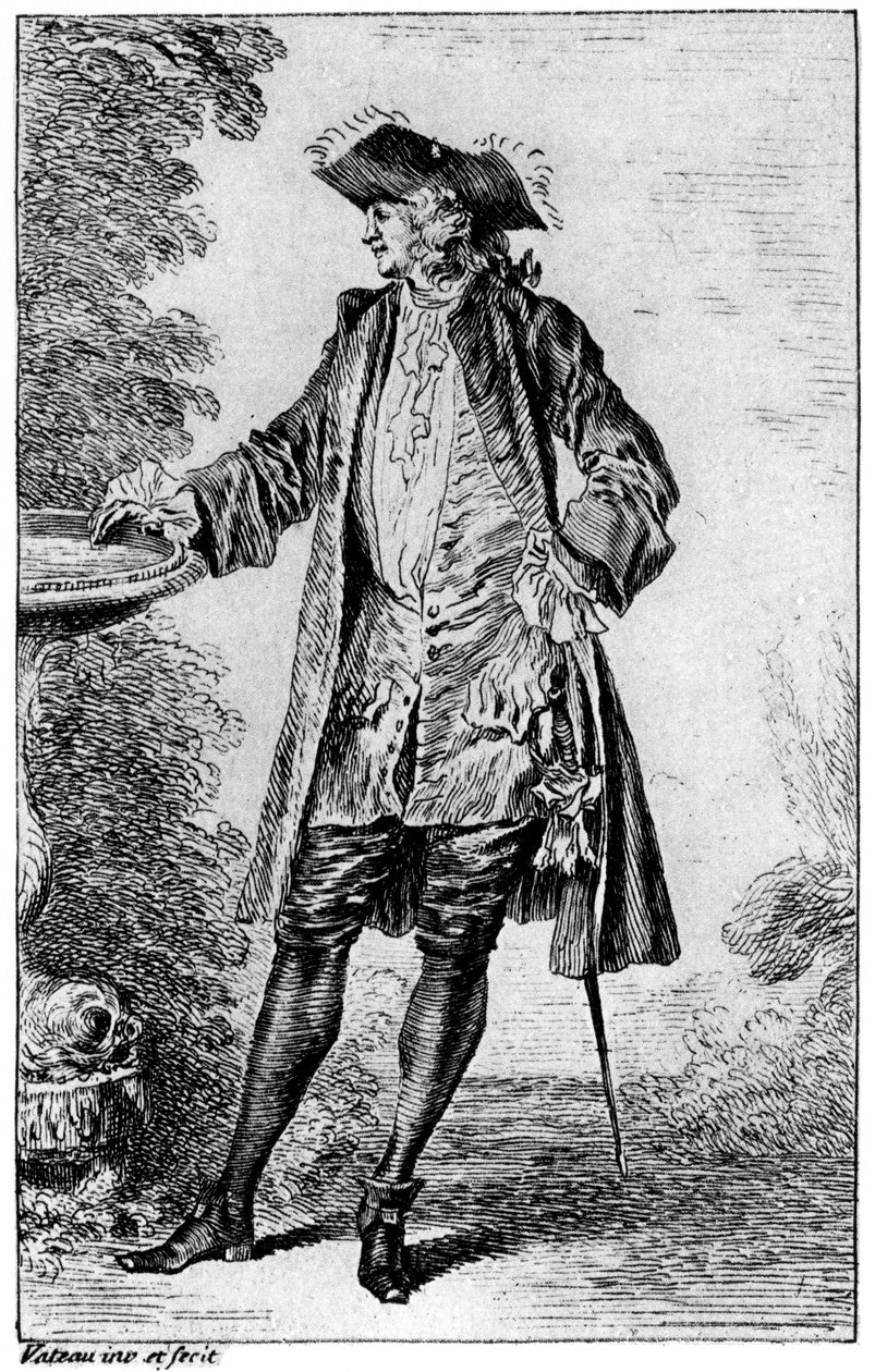 Figura, c1700-1720, 1924 de Jean Antoine Watteau