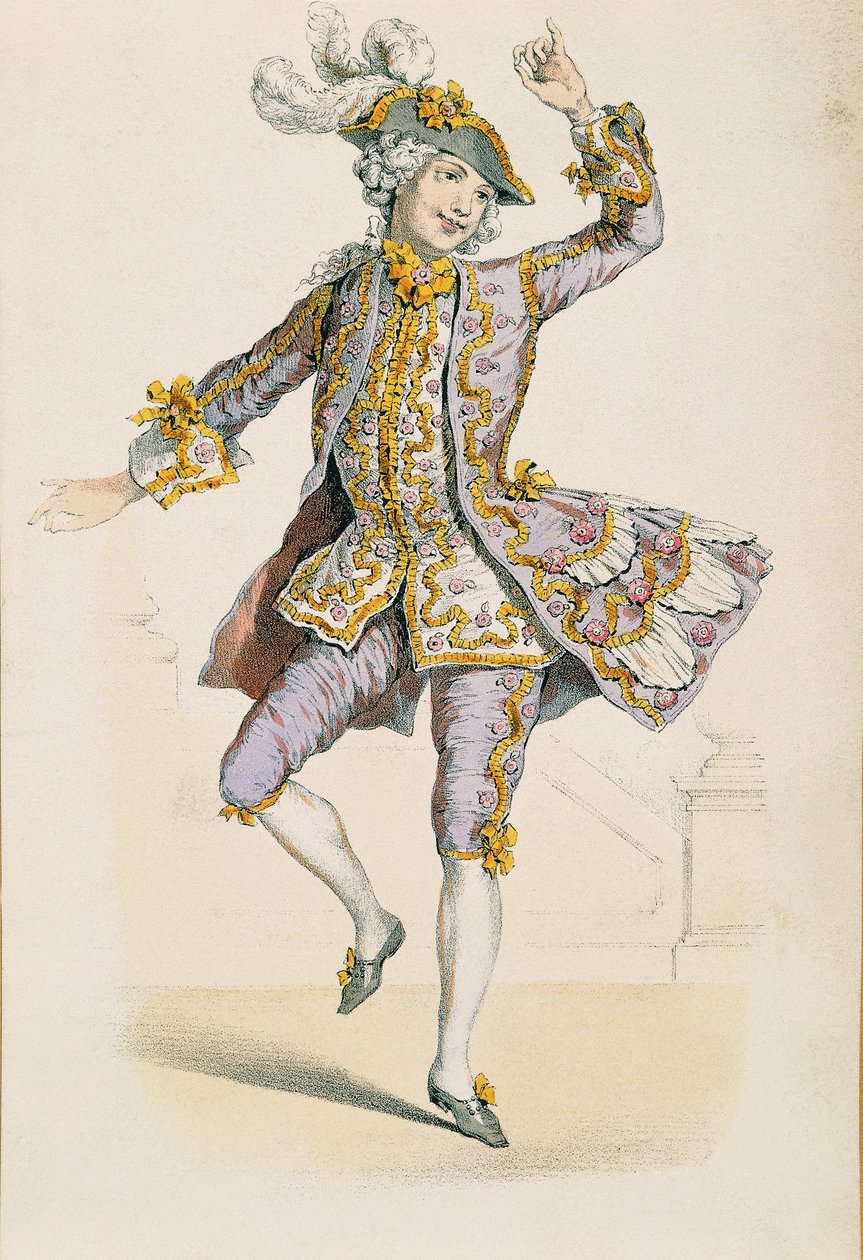 Gallant Farmer, do desenho de Jean Antoine Watteau de Jean Antoine Watteau