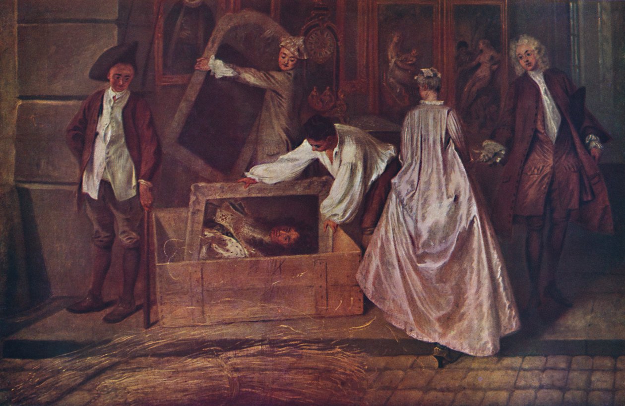 O fragmento Signo de Gersaint, 1720-1721, 1937 de Jean Antoine Watteau
