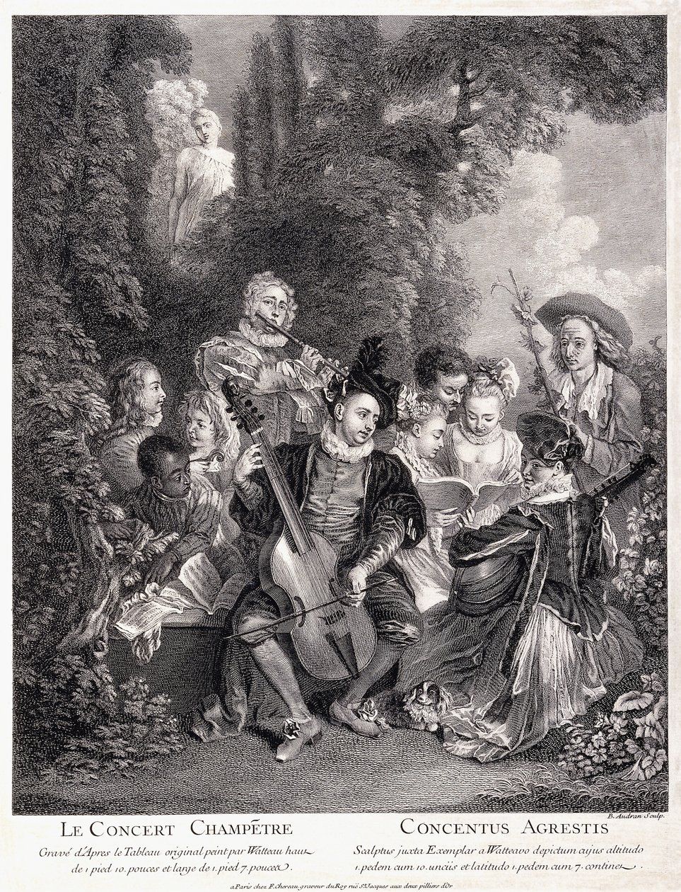 Le Concert Champetre, 1735 de Jean Antoine Watteau