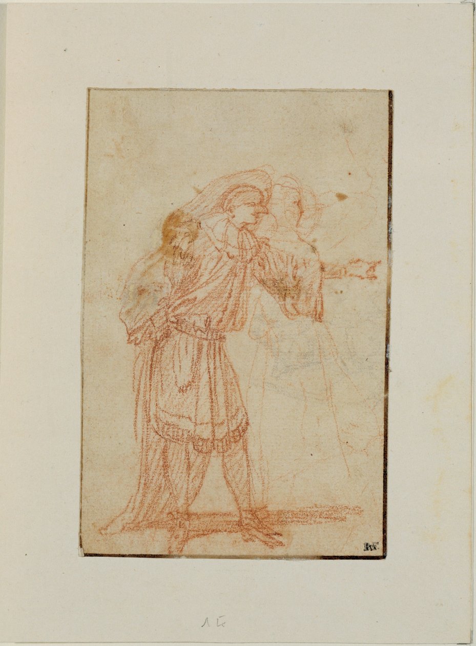 O médico, uma personagem da comédia italiana, e uma mulher ... de Jean Antoine Watteau